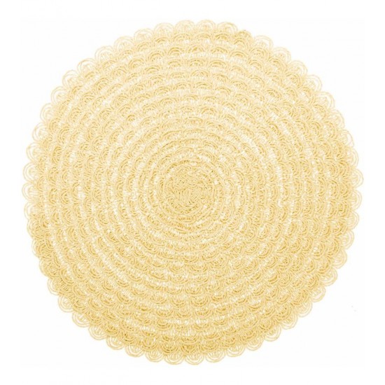 Lugar 38,5cm Americano De Poliéster Pétala Bege